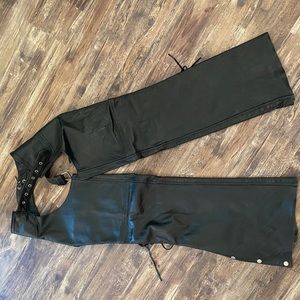 Leather UNIK biker Champs with Tassels size S